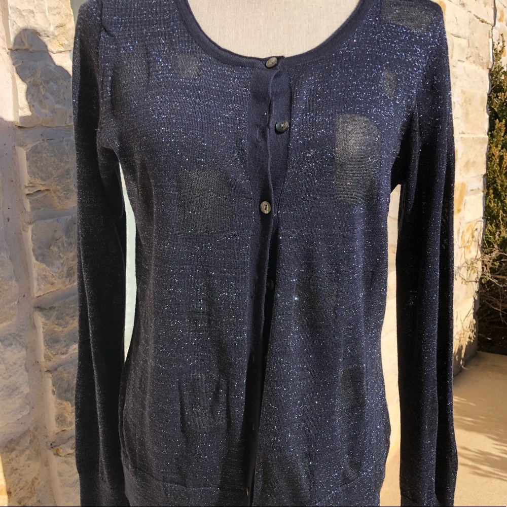 SimplyVera Vera Wang Blue Cardigan Sweater